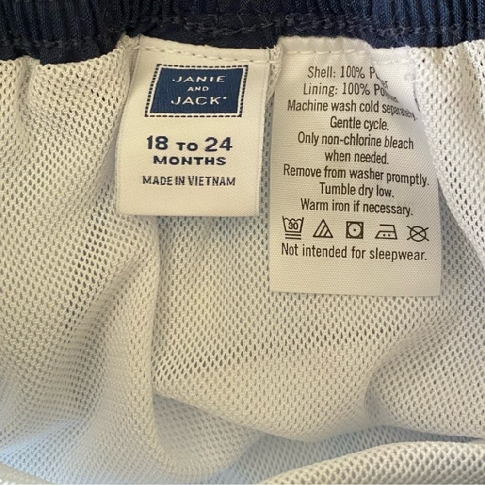 Janie and Jack Blue Sailboat Swim Trunks Shorts - Picture 8 of 8